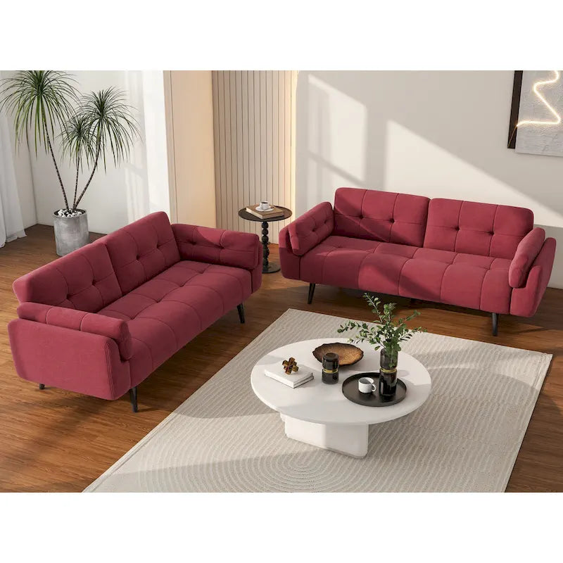Canapé-lit convertible futon 2 places inclinable et ajustable