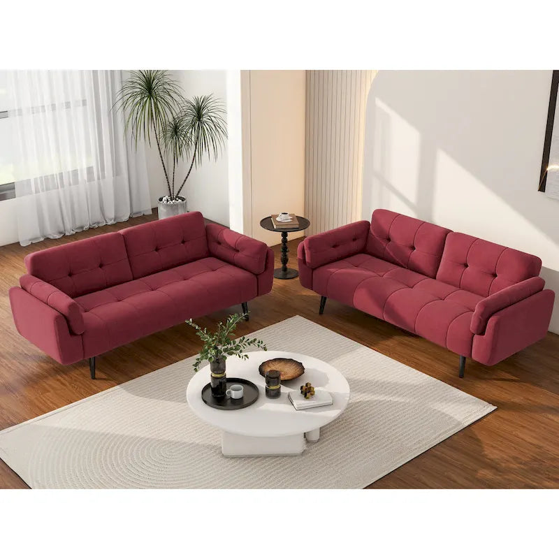 Canapé-lit convertible futon 2 places inclinable et ajustable