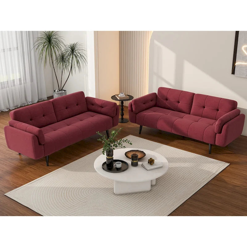 Canapé-lit convertible futon 2 places inclinable et ajustable