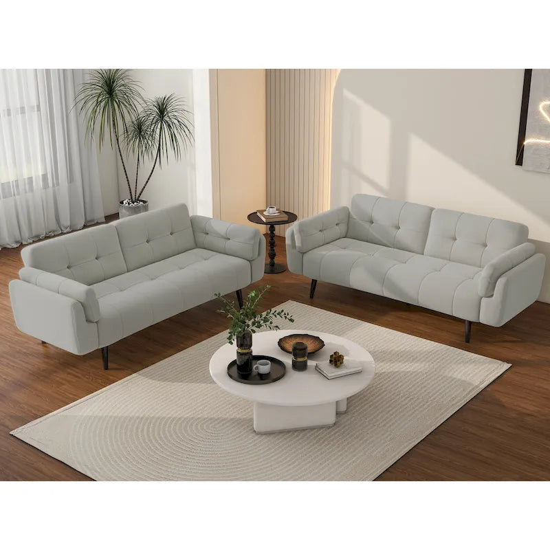 Canapé-lit convertible futon 2 places inclinable et ajustable