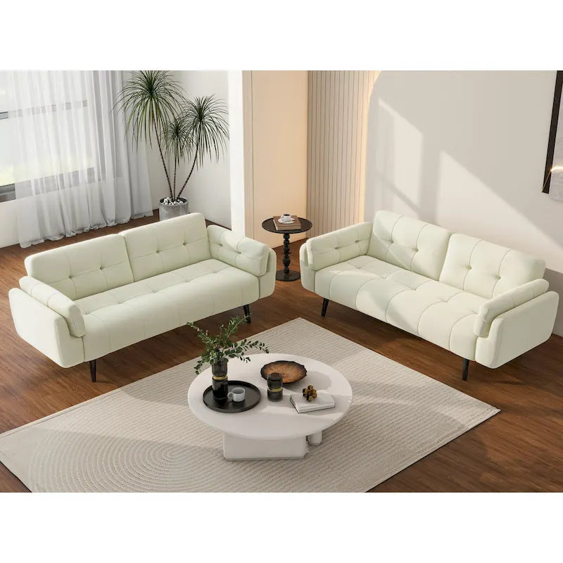 Canapé-lit convertible futon 2 places inclinable et ajustable