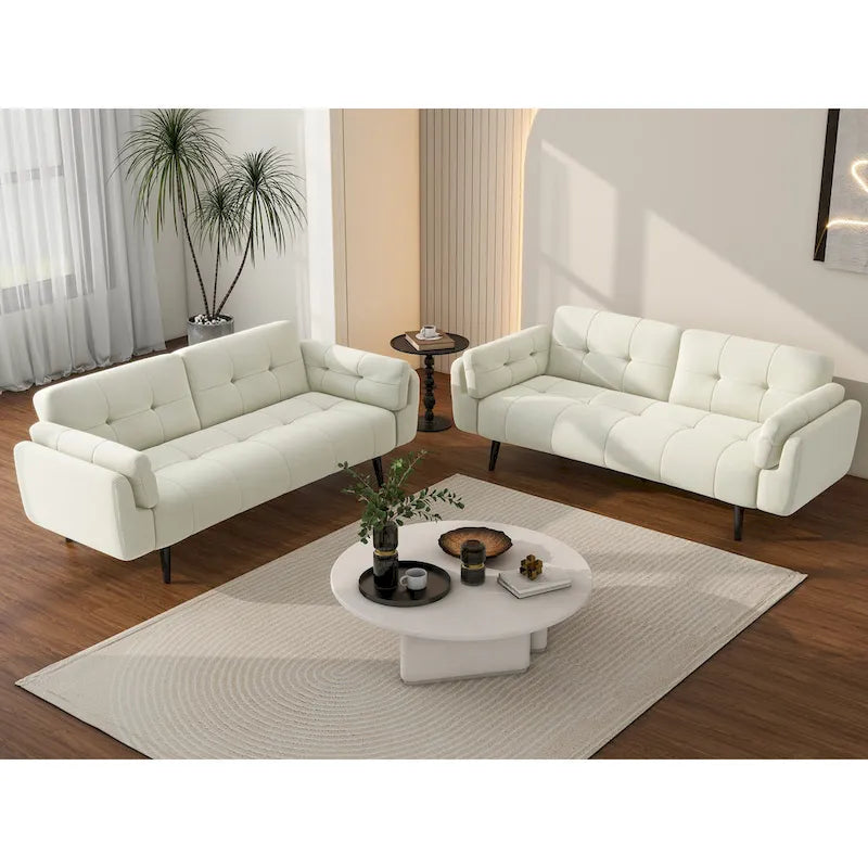 Canapé-lit convertible futon 2 places inclinable et ajustable
