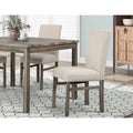 Chaises d'appoint rustiques rembourrées en lin (lot de 2)