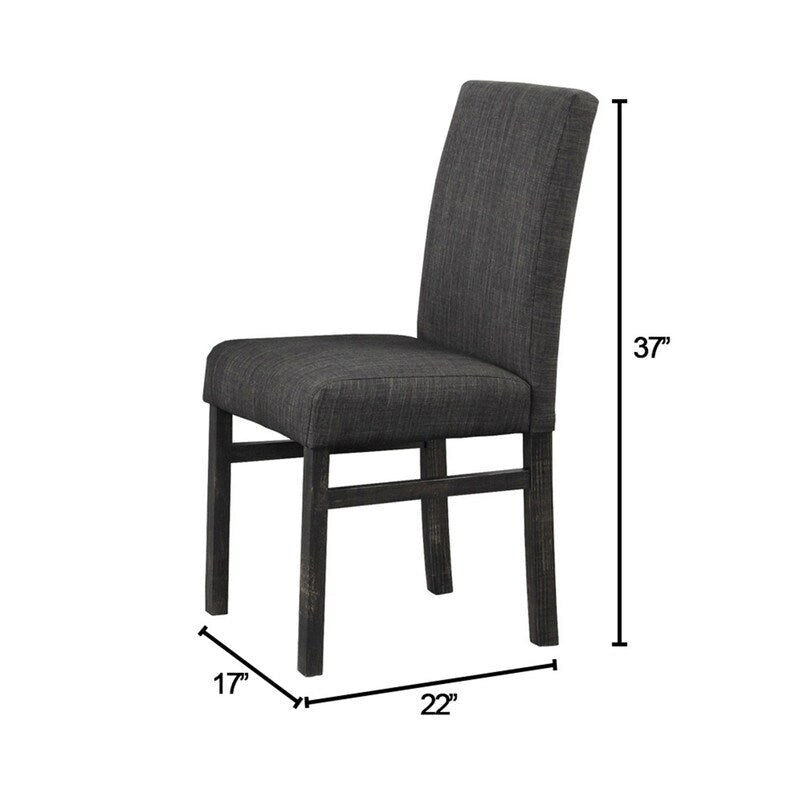 Chaises d'appoint rustiques rembourrées en lin (lot de 2)