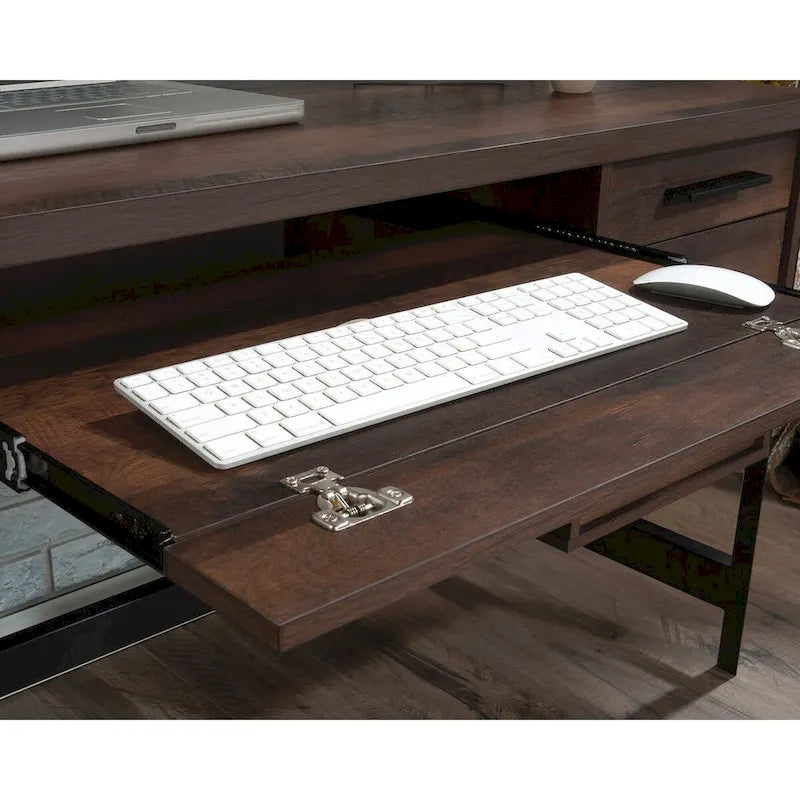 Bureau informatique avec rangement et tiroirs