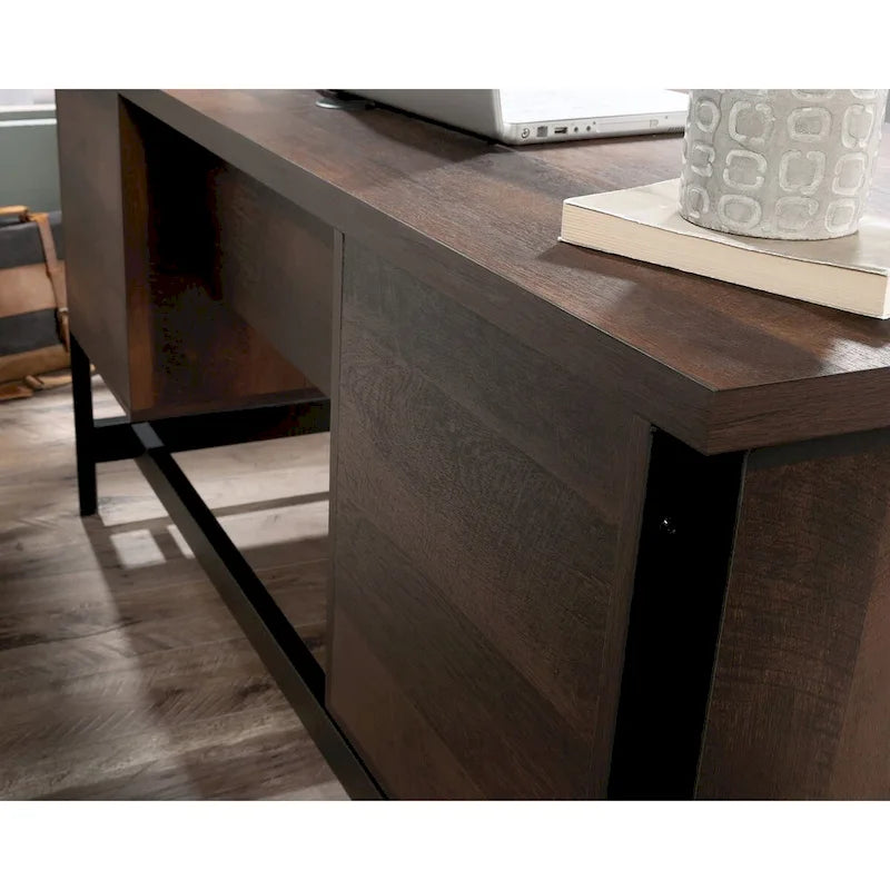 Bureau informatique avec rangement et tiroirs