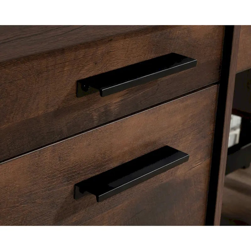 Bureau informatique avec rangement et tiroirs