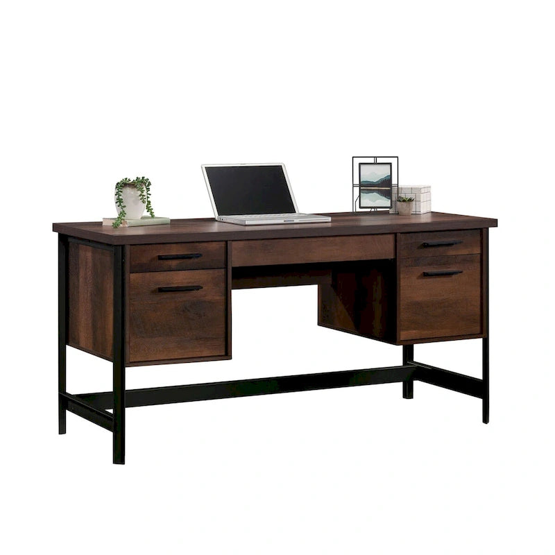 Bureau informatique avec rangement et tiroirs