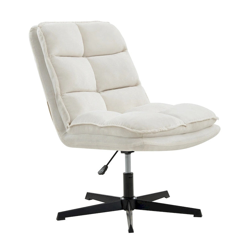 Fauteuil de bureau moderne sans accoudoirs - capitonné, pivotant à 360°, rembourré