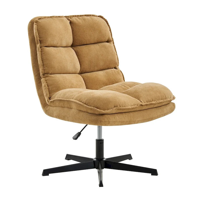 Fauteuil de bureau moderne sans accoudoirs - capitonné, pivotant à 360°, rembourré