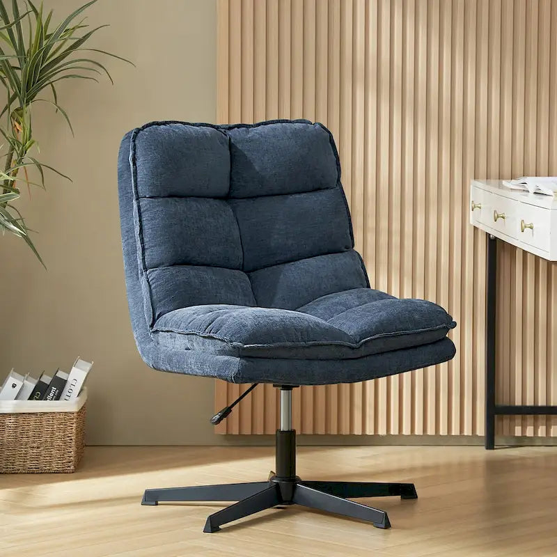 Fauteuil de bureau moderne sans accoudoirs - capitonné, pivotant à 360°, rembourré
