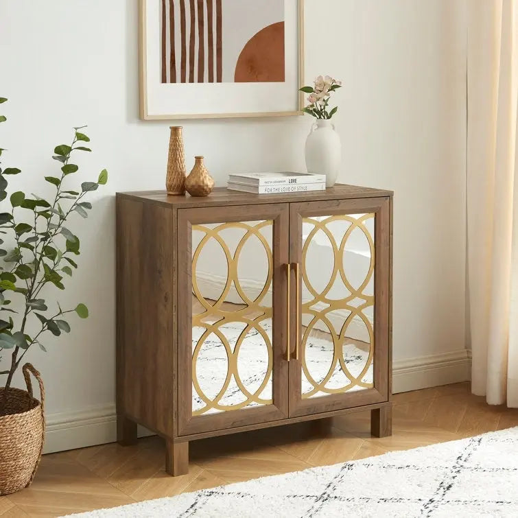 Meuble d'appoint en bois 31.1 H x 32.3 L