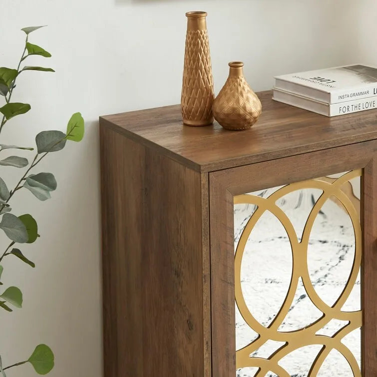 Meuble d'appoint en bois 31.1 H x 32.3 L