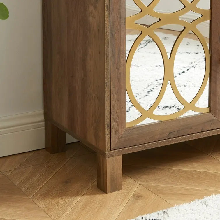 Meuble d'appoint en bois 31.1 H x 32.3 L