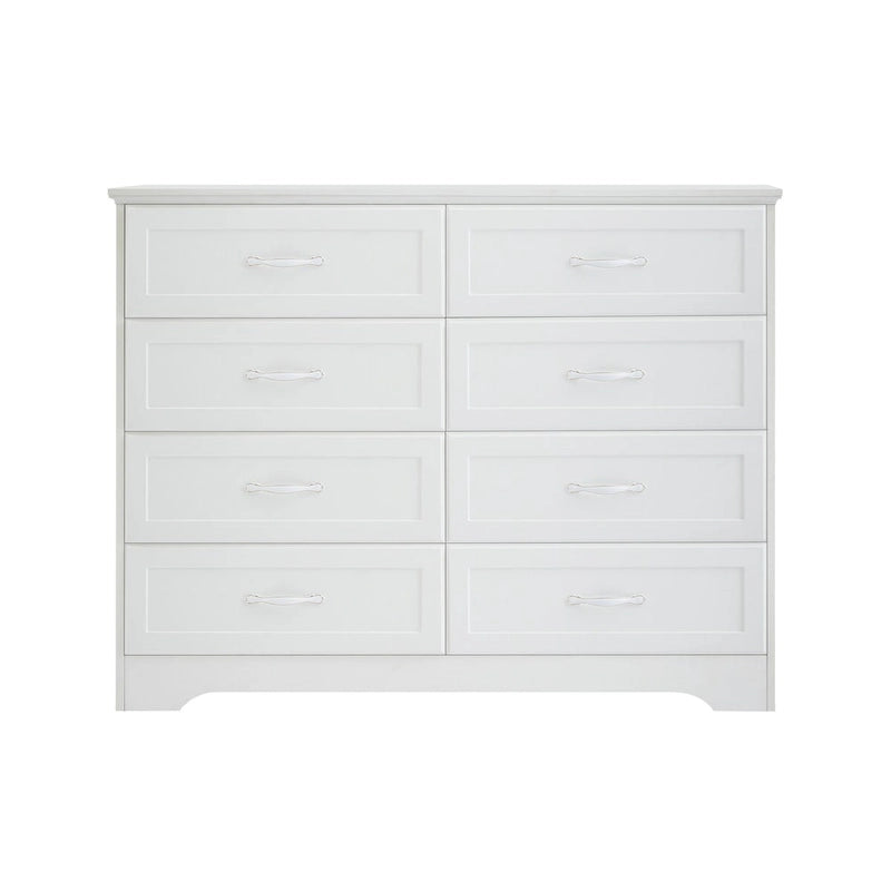 Commode de chambre à coucher 3 tiroirs avec commode 8 tiroirs, organiseur de vêtements - Poignées en métal, 47,6L x 15,7W x 36,7H