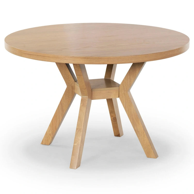 Table à manger ronde en bois de 48 pouces
