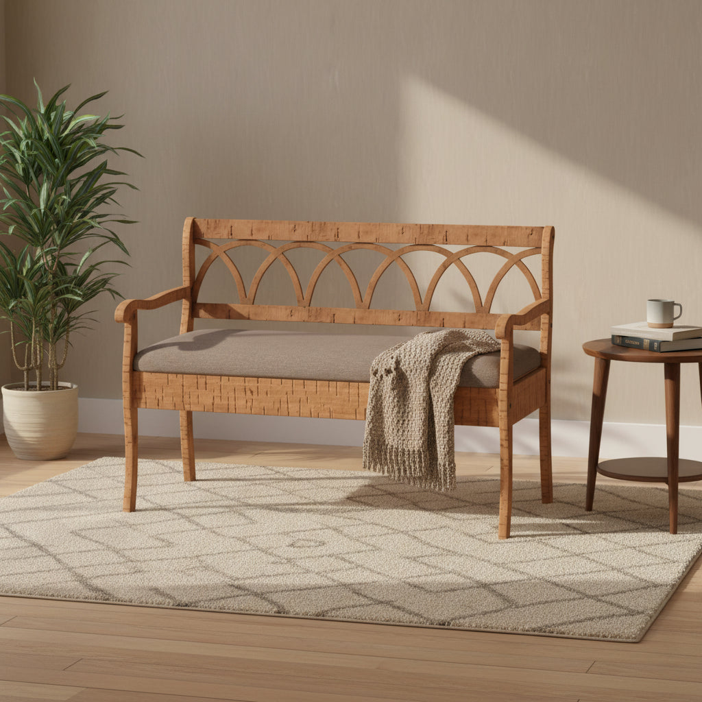 Copper Grove Watchorn Storage Bench with Seat Cushion